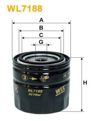 WIX FILTERS wl7188 -  Фильтр масляный двигателя